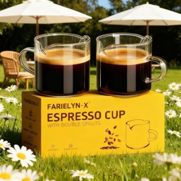 5 OZ Espresso Cups Set of 2 with Double Spouts