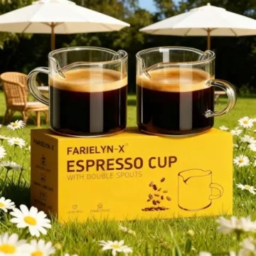 5 OZ Espresso Cups Set of 2 with Double Spouts