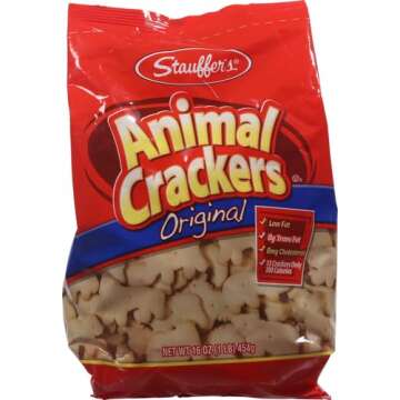 Stauffer Animal Crackers – Original, 16 oz - Delightfully Crunchy and Low Fat Treat