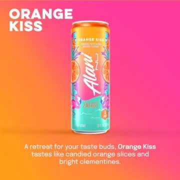 Alani Nu ORANGE KISSSugar Free Low Calorie Energy Drinks | 200mg Caffeine | Biotin B Vitamins | Zero Sugar | 15 Calories | 12 Fl Oz Cans | 12 Pack