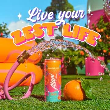 Alani Nu ORANGE KISSSugar Free Low Calorie Energy Drinks | 200mg Caffeine | Biotin B Vitamins | Zero Sugar | 15 Calories | 12 Fl Oz Cans | 12 Pack