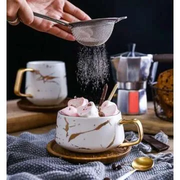 Luxury Golden Hand Print Coffee Teacup Set for All