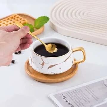 Luxury Golden Hand Print Coffee Teacup Set for All