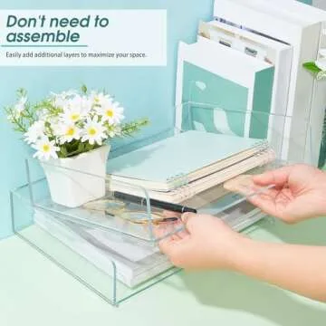 Yulejo Acrylic Desk Organizer – Stylish and Durable Solution