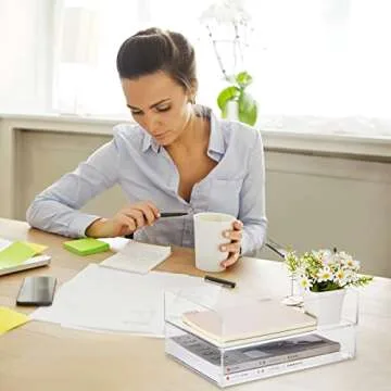 Yulejo Acrylic Desk Organizer – Stylish and Durable Solution