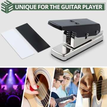 CAMWAY Guitar Pick Maker Punch Tool Heavy Duty DIY Maker Hole Punch Plastic Card Cutter Machine Unique Guitar Picks, Works Great on All Sorts of Materials - ABS, PVC, Old Credit Cards, Gift Cards