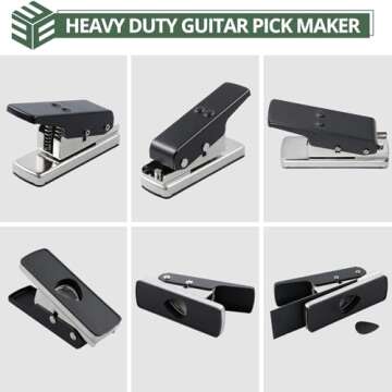 CAMWAY Guitar Pick Maker Punch Tool Heavy Duty DIY Maker Hole Punch Plastic Card Cutter Machine Unique Guitar Picks, Works Great on All Sorts of Materials - ABS, PVC, Old Credit Cards, Gift Cards