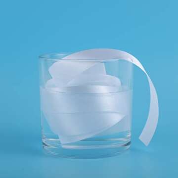 2Rolls/50Yards 1 Inch White Satin Ribbon for Wedding Party Mother's Day Decorations White Bows Makin...