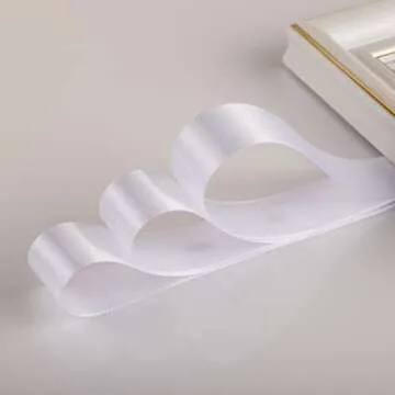 2Rolls/50Yards 1 Inch White Satin Ribbon for Wedding Party Mother's Day Decorations White Bows Making Bridal Flower Bouquet Wrapping