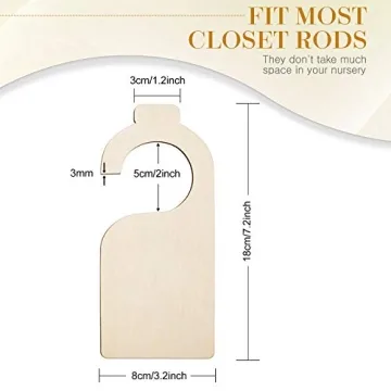 Versatile 15 Pcs Wooden Closet Dividers with Marker Pen