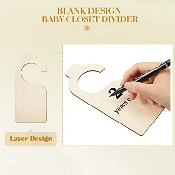Versatile 15 Pcs Wooden Closet Dividers with Marker Pen