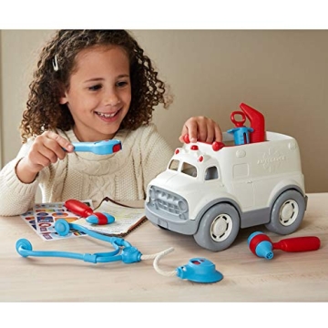 Eco-Friendly Green Toys Ambulance & Doctor's Kit for Kids
