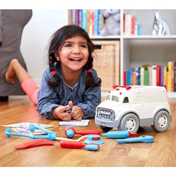 Eco-Friendly Green Toys Ambulance & Doctor's Kit for Kids