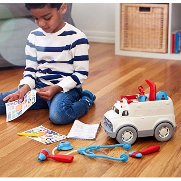 Eco-Friendly Green Toys Ambulance & Doctor's Kit for Kids