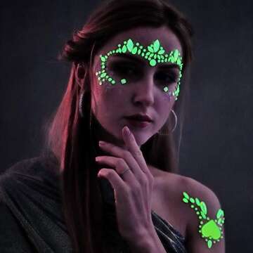 Meredmore Noctilucent Face Gems - Glow in the Dark Body Jewelry