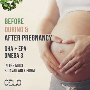 Orlo PRENATAL DHA - Prenatal DHA Omega 3 Supplement - Triple Strength Omega3s - Vegan DHA & EPA Alga...