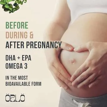 Orlo PRENATAL DHA - Prenatal DHA Omega 3 Supplement - Triple Strength Omega3s - Vegan DHA & EPA Alga...