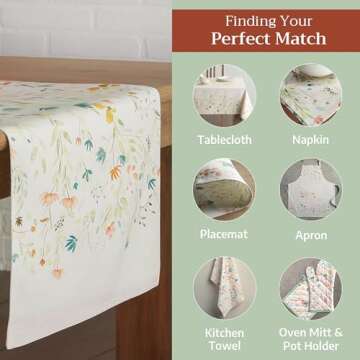 Maison d' Hermine Cotton Table Runner for Spring and Dinner