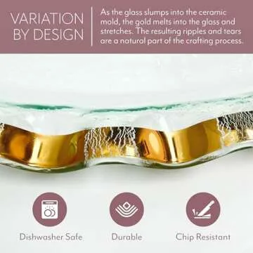Annieglass Ruffle Wine Coaster - Luxury Tableware Made in USA
