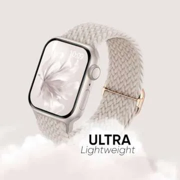 6 Pack Braided Stretchy Bands Compatible with Apple Watch Band 38mm 40mm 41mm 42mm 44mm 45mm 46mm 49mm Women Men, Adjustable Nylon Solo Loop Elastic Straps for iWatch Series 10 9 8 7 6 5 4 3 SE Ultra