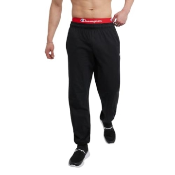 Champion Men’s Cotton Closed Bottom Yoga Pants - Black