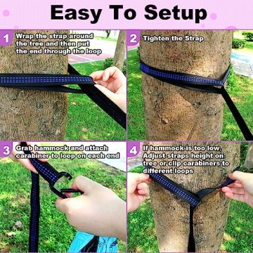 SZHLUX Portable Double Camping Hammock with Straps