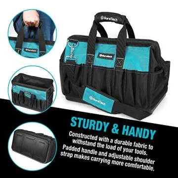 DURATECH 269-Piece Socket Wrench and Home Repair Hand Tool Kit- Daily Use Mechanics Hand Tool Kit with Wide Open Mouth Tool Bag