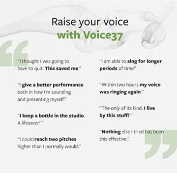 Voice37 - Singers Voice Remedy - All Natural Herbal Vocal Booster Formula to Lubricate Soothe and Relieve Hoarseness Dry Itchy Throat - Enhance Singing and Speaking - 1 oz - VOICE37 by Clyor