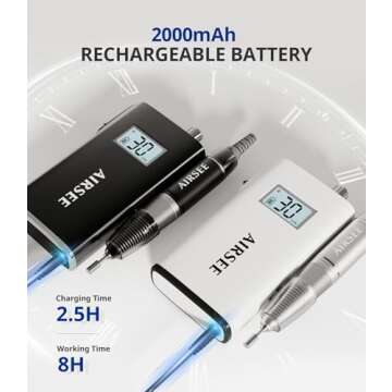 Airsee Electric Nail Drill - 30000RPM for Salon & Home Use