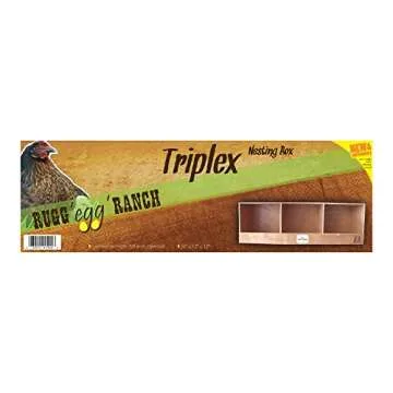 Rugged Ranch TRIPLEX RuggEgg Primitive Barn Wooden Chicken Coop Triple Nesting Egg Boxes for 3 Hens or Chickens, Natural Brown