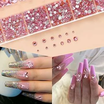 Dazzling Nail Rhinestones Art Set for Nail Design Crafts