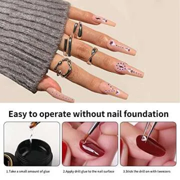 Dazzling Nail Rhinestones Art Set for Nail Design Crafts