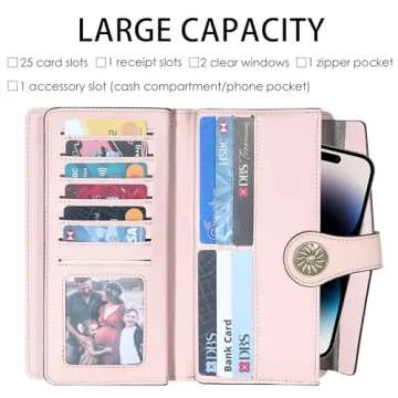 Travelambo Luxury Waxed Leather Clutch Wallet for Women