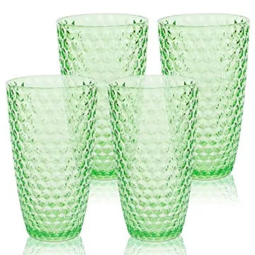BELLAFORTE Shatterproof Tritan Tall Tumbler Set of 4 - Unbreakable Drinkware for Indoors & Outdoors