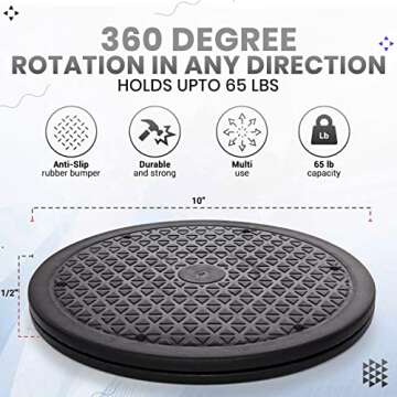 Lazy Susan Turntable Organizer for Home and Office