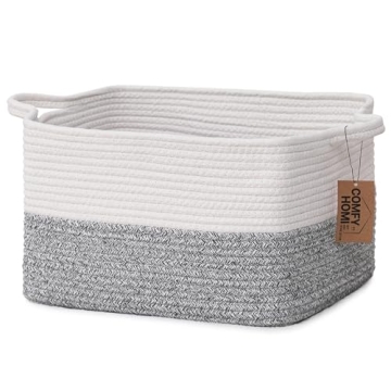 Stylish COMFY-HOMI Cotton Rope Storage Basket for Home