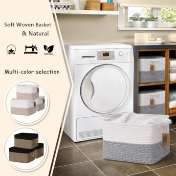 Stylish COMFY-HOMI Cotton Rope Storage Basket for Home