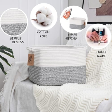 Stylish COMFY-HOMI Cotton Rope Storage Basket for Home