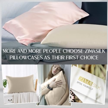 ZIMASILK 100% Mulberry Silk Pillowcase for Better Sleep