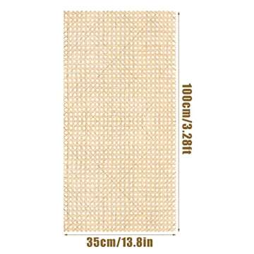 Cane Rattan Webbing Roll 3.28ft x 13.8inch Natural Rattan for DIY Crafts