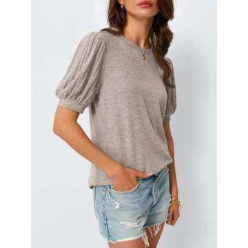 AUTOMET Women's Dressy Summer Tops for Casual Elegance