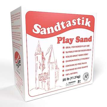 Sandtastik Sparkling White Play Sand - 50 lb (22.6 kg), Fill Sandboxes & Sensory Tables, Non-Toxic, Scoop, Mold & Pour