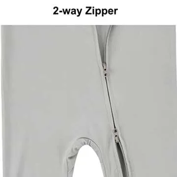 Baby Sleeveless Romper Zipper Toddler Summer Jumpsuit Rayon Outfits Infant Footless Pajamas(Light Grey & Dark Grey, 3-6m)