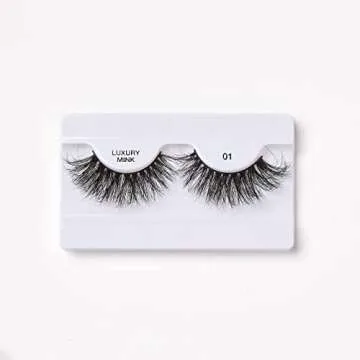 i-ENVY Luxury Mink Collection False Eyelashes 100% Real Mink Glamorous Eye Look Lashes Maximum Fluffiness 3D Multi-Curl Angle (2 Pack)