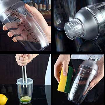 700cc Plastic Shaker Cocktail Drink Mixer for Any Occasion