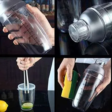 700cc Plastic Shaker Cocktail Drink Mixer for Any Occasion