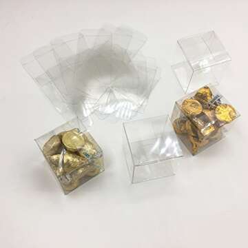 Clear Plastic Party Favors Boxes for Weddings and Birthdays