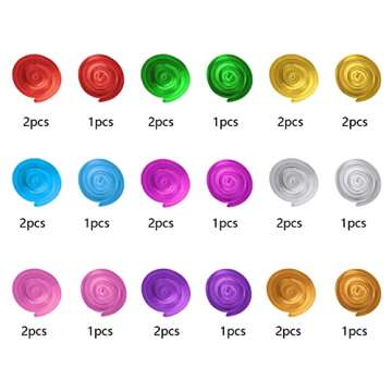 Colorful Ceiling Swirl Foil Decorations Hanging Plastic Streamer Themed Swirl Party Decoration for Wedding Thanksgiving Day Graduation Celebration, Pack of 28