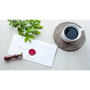 VOOSEYHOME Elegant Rose Wax Seal Stamp Kit for Invitations