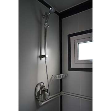 BOVONO Outdoor Storage Shed Tiny House Mobile Expandable Plastic Prefab House, Modern Sturdy Steel Storage House with Lockable Door and Window(19 x 20FT)